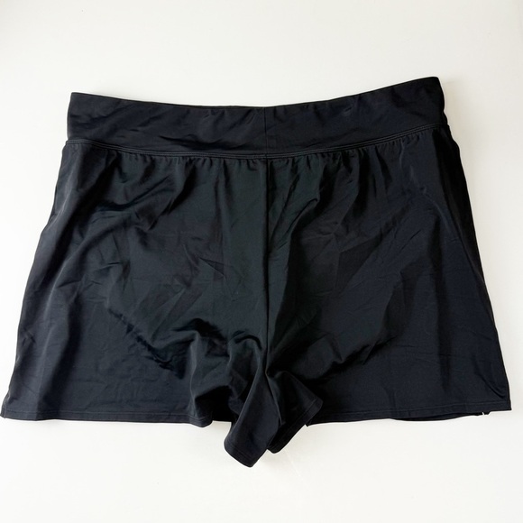 Swim Solutions Boyshorts Womens 22W Black Thigh Minimizer Swim Bottom - Picture 2 of 10